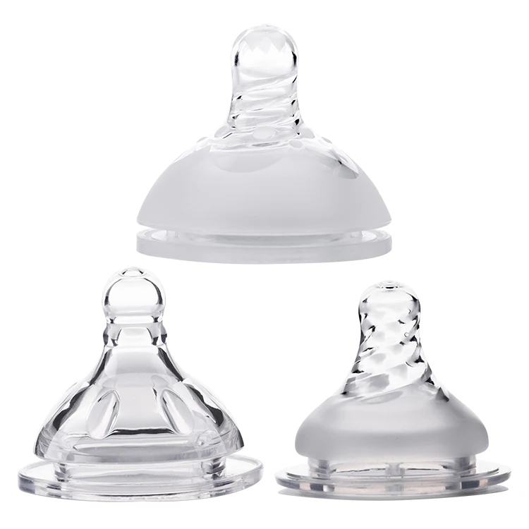 Custom Liquid silicone spiral baby breastmilk cover nipple sip