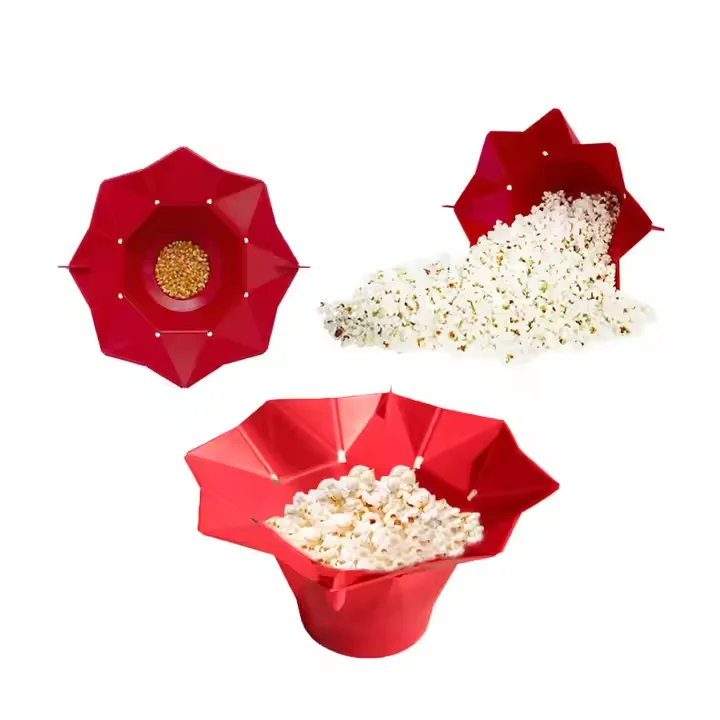 Collapsible Silicone Popcorn Maker | Microwave Safe, BPA-Free Popcorn Bowl for Home and Kitchen