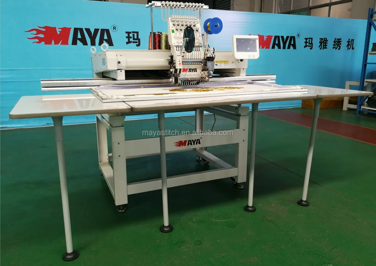 HIGH SPEED SINGLE HEAD TUBULAR/ CAP MAYA  EMBROIDERY MACHINE WITH BIG WORKING AREA