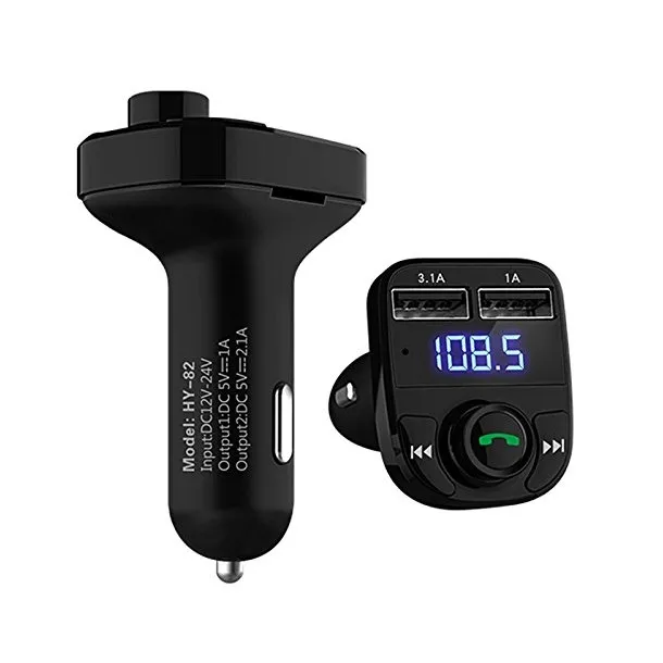 2019 HY82 Handsfree Car Kit fm transmitter mp3  With USB Charger