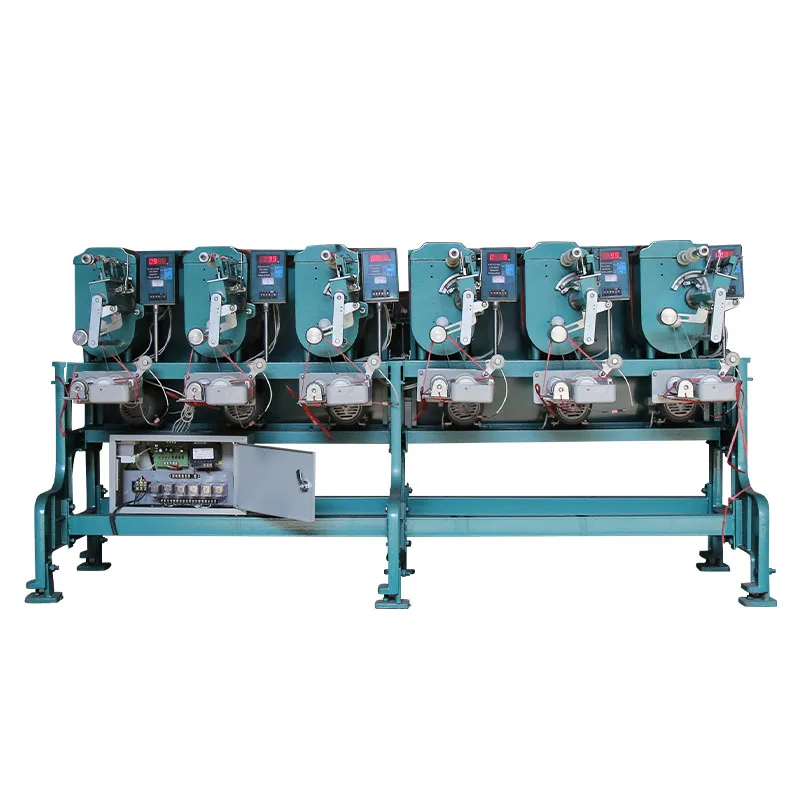 CREDIT OCEAN Industrial Yarn Winding Machine Poy Package Quick Roll Up Electric Winding System Cone Yarn Rewinder