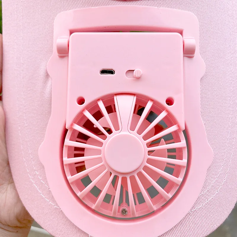 Portable USB Charging Fan Cap Hat Sunshade  Mini Battery Hat Fan baseball Cap with Small Electric Fan