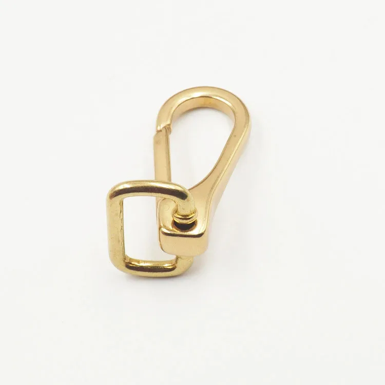 Solid brass handbag/lanyard/dog leash metal swivel snap hook for Hand-made leather accessories