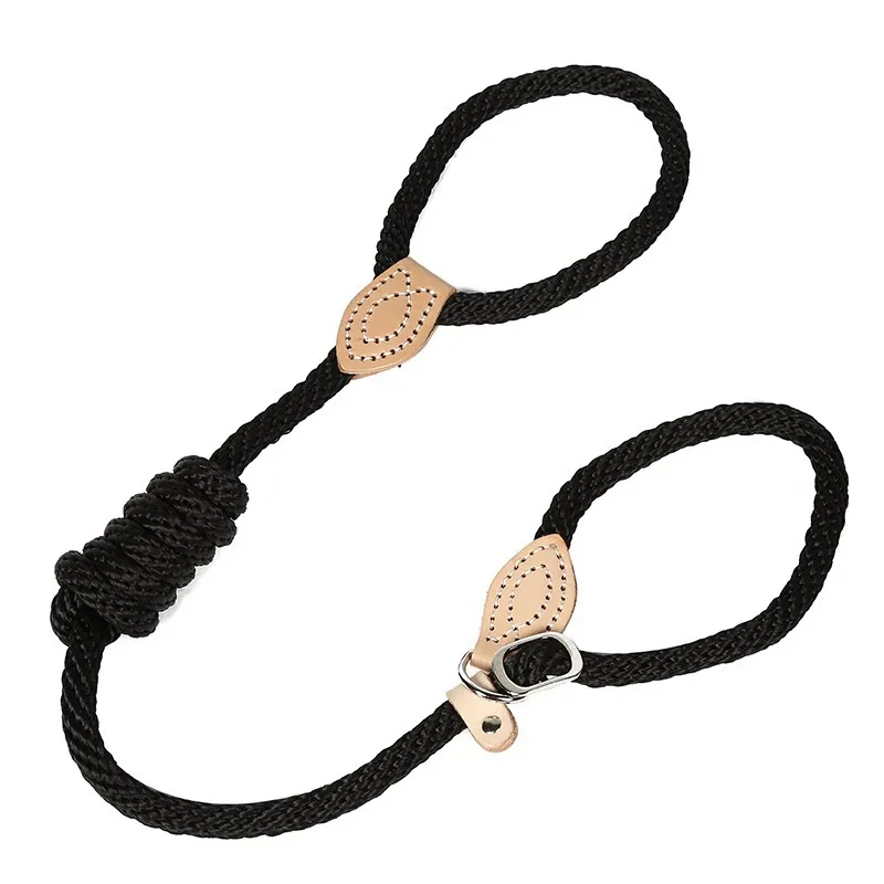 Pet accessories Walking Training anti chock Rope Slip Dog Leash Soft Comfortable dog rope leash Nylon P Chain Dog Leashes