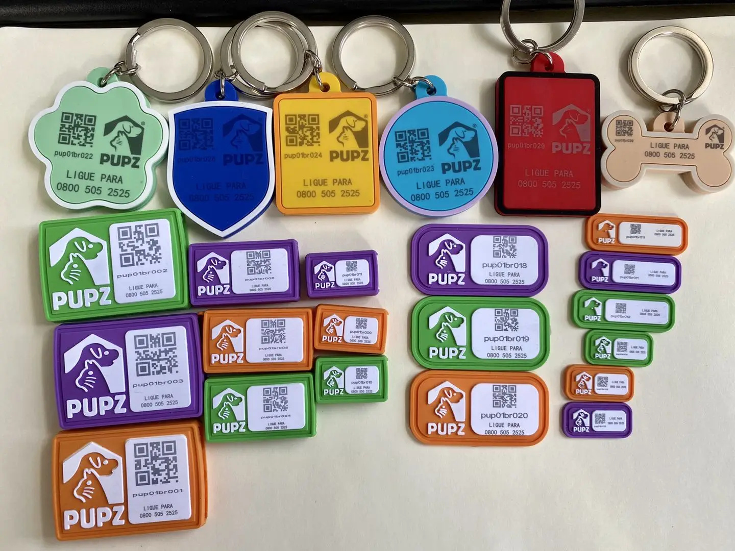 Custom QR Code Silicone Tags Gift for Autisme Almozheimer Pets Silicone Loops with Metal Rings Silicone Promotion Gift