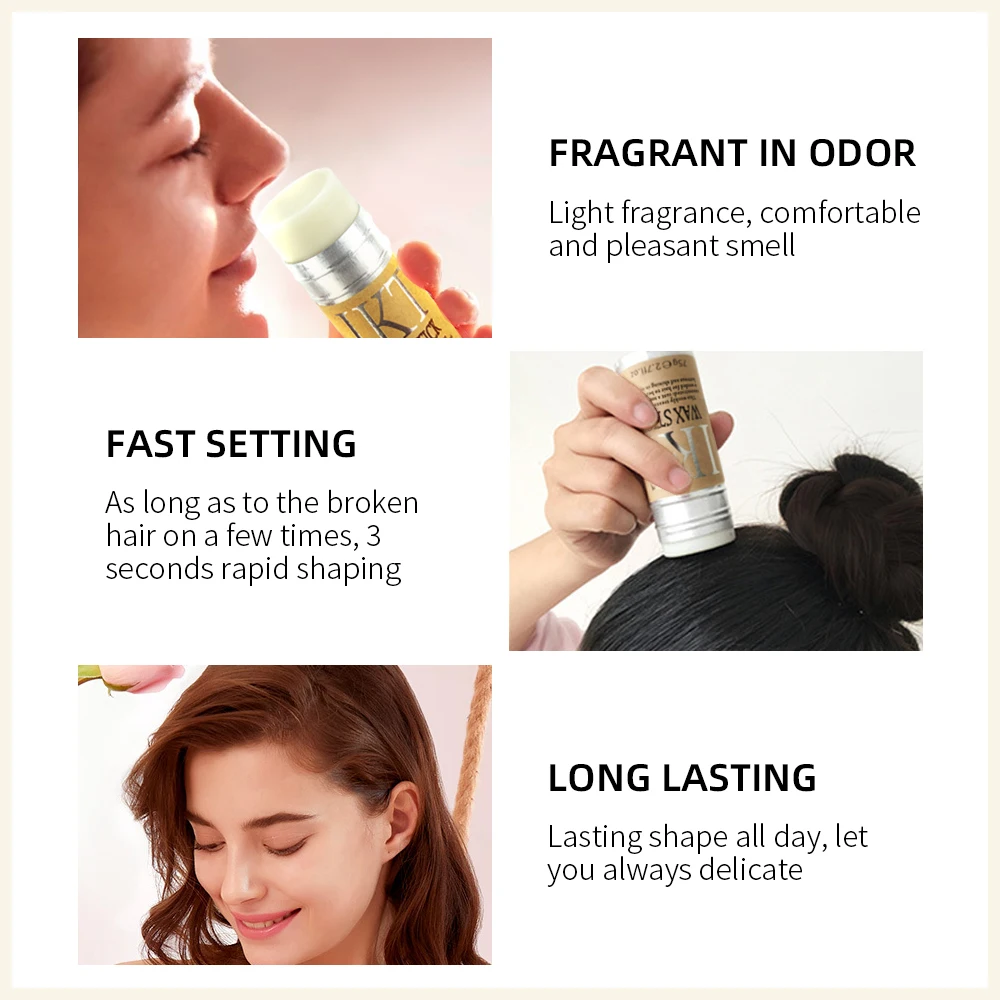 IKT Strong Hold Styling Wax Hair Finish Stick Tamer for Women