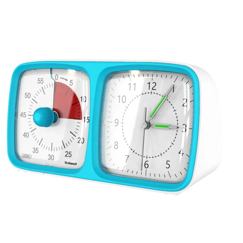 Wholesale Hot Sell Yunbaoit Analog Timer 60 Minute Study Timer Reminder Countdown Timer With Clock
