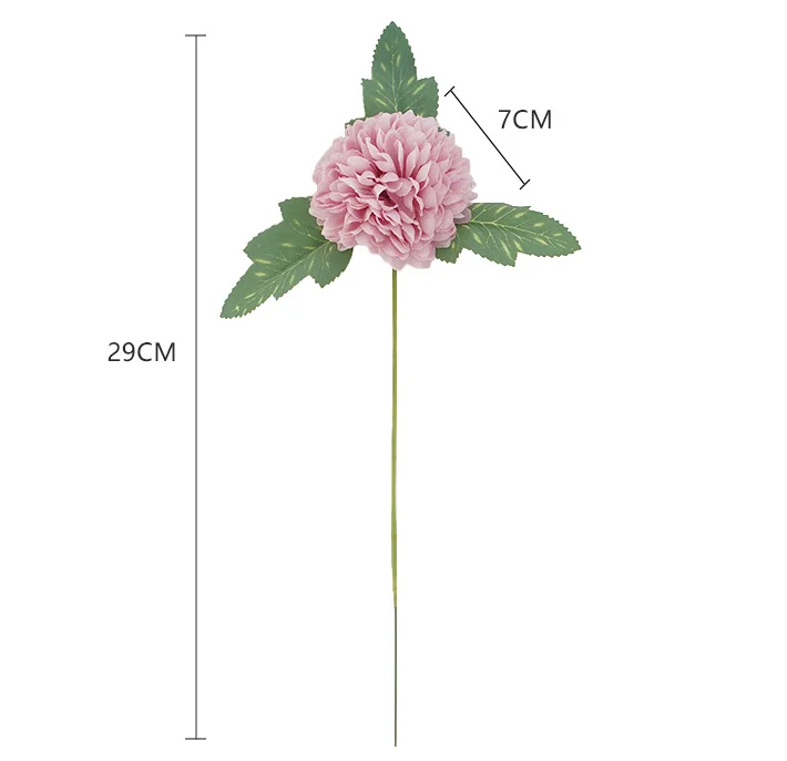 Hot Sale Cheap Single Stem Silk Ball Chrysanthemum Artificial Dandelion Flowers