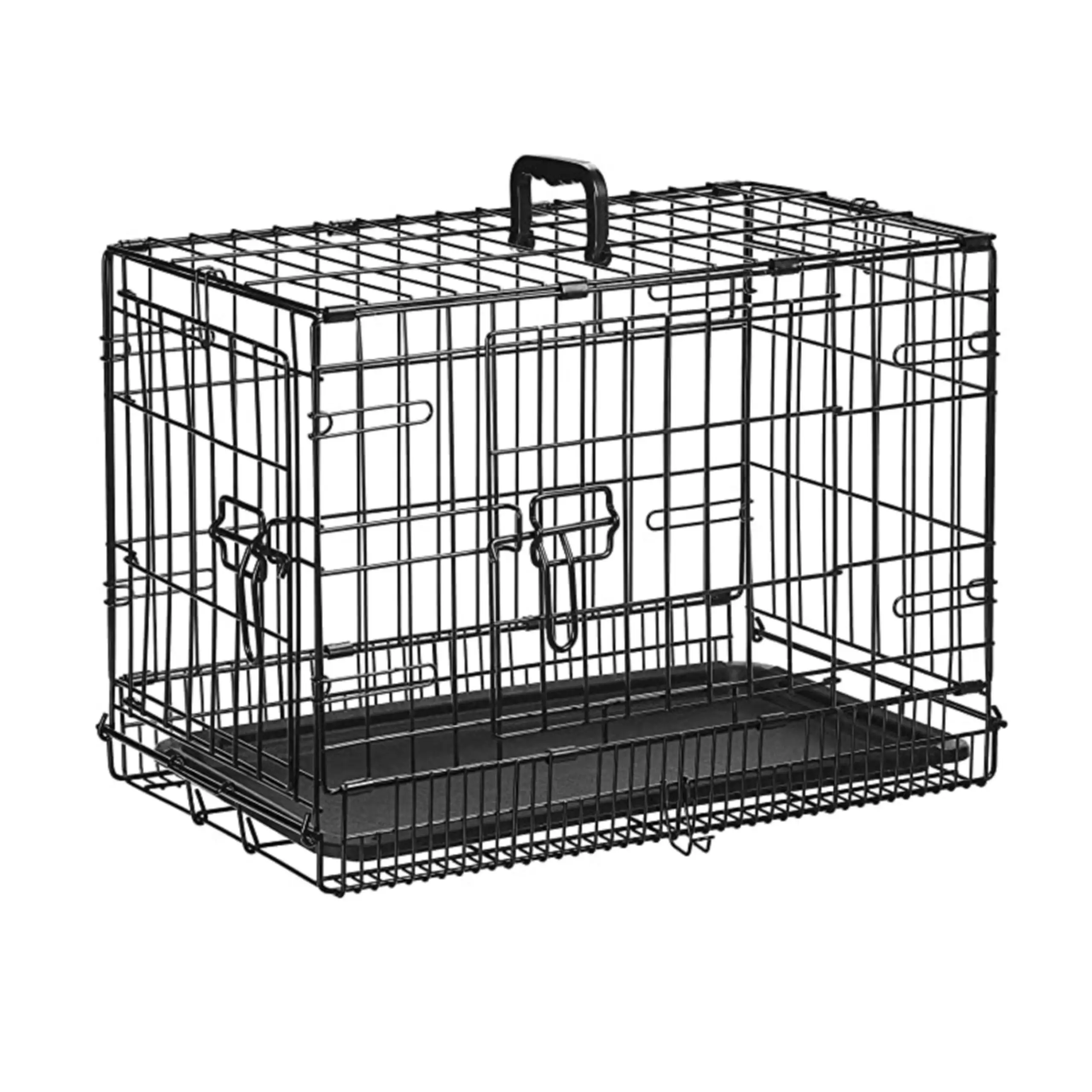 
Ground Outdoor Metal Welded Dog Kennels Pet Cage with Wheels 