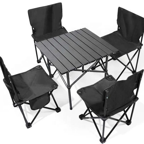 Outdoor folding set camping stand Portable car barbecue camping chair Egg roll table Picnic tables and chairs