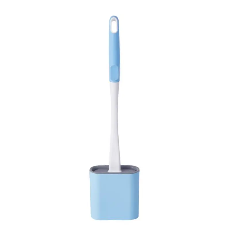 100% Eco-Friendly Bendable Head Silicone Toilet Cleaning Brush With Holder