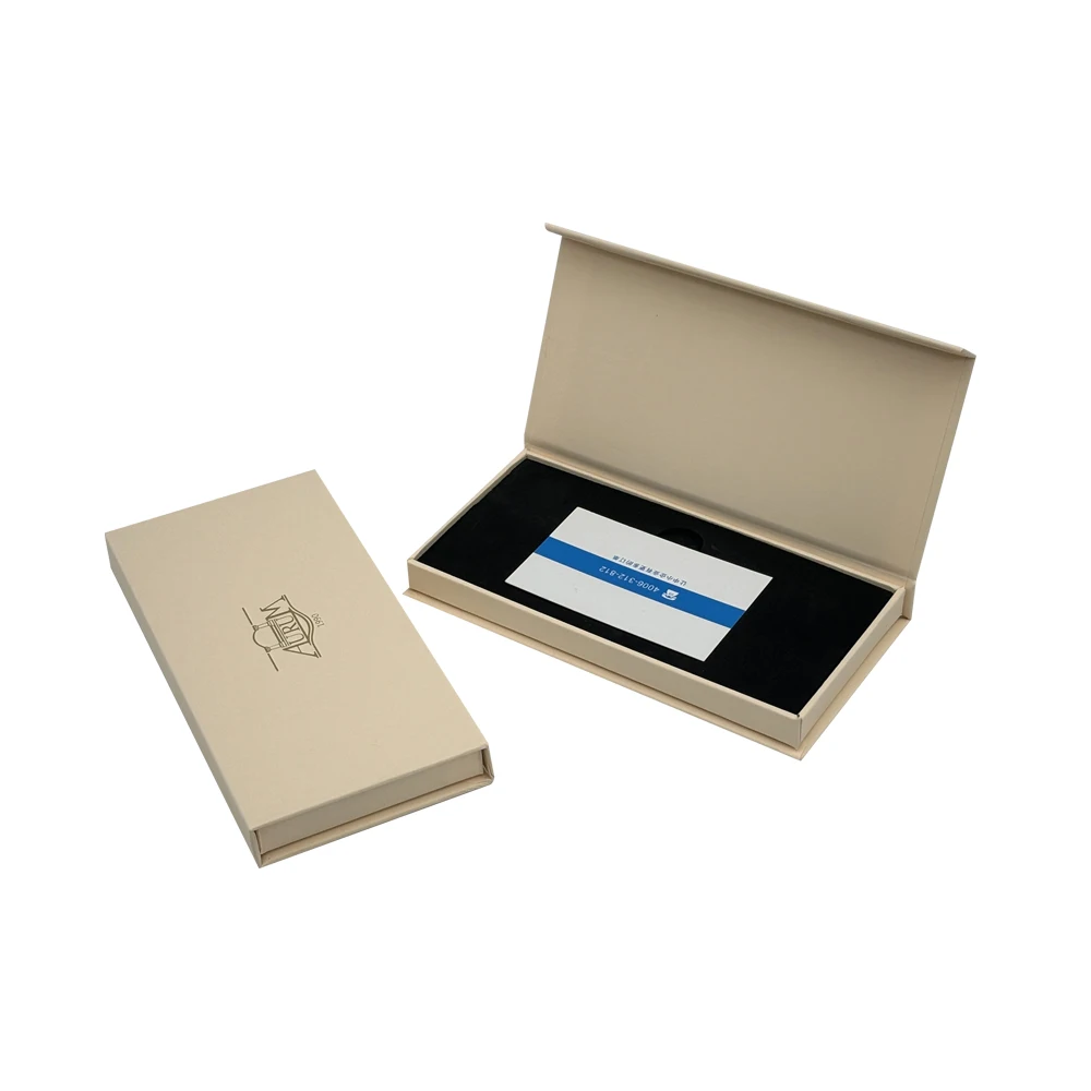 accept print custom Blank white black pvc id card packaging paper board luxury Business Card box