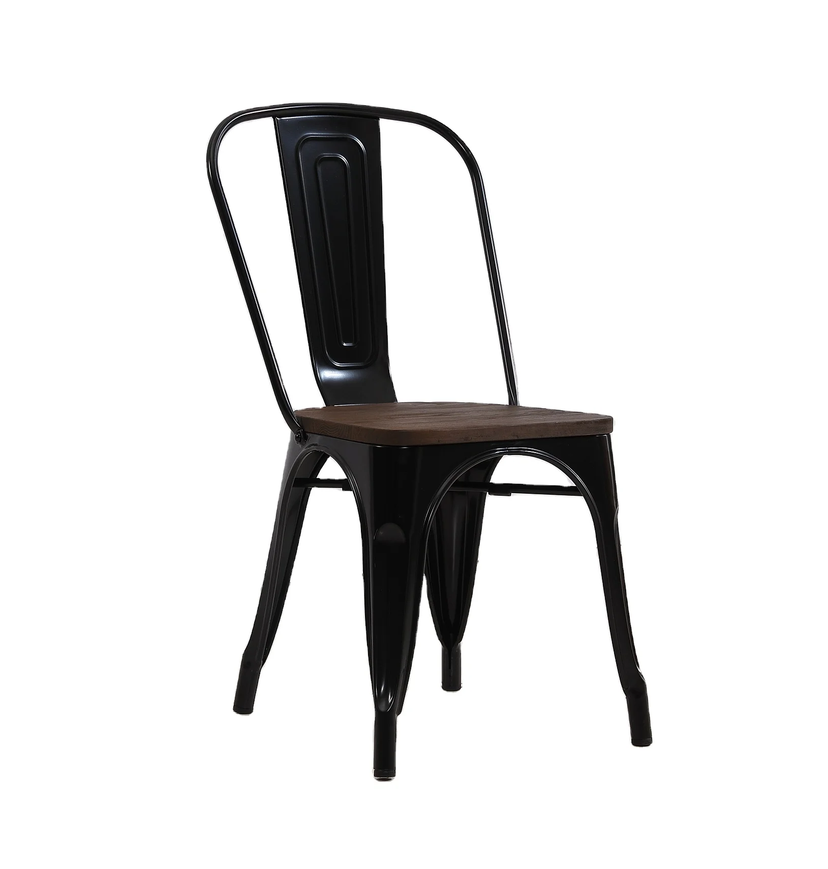 Wholesale Factory Cheap Stackable Colorful Wooden Seat Metal Chairs