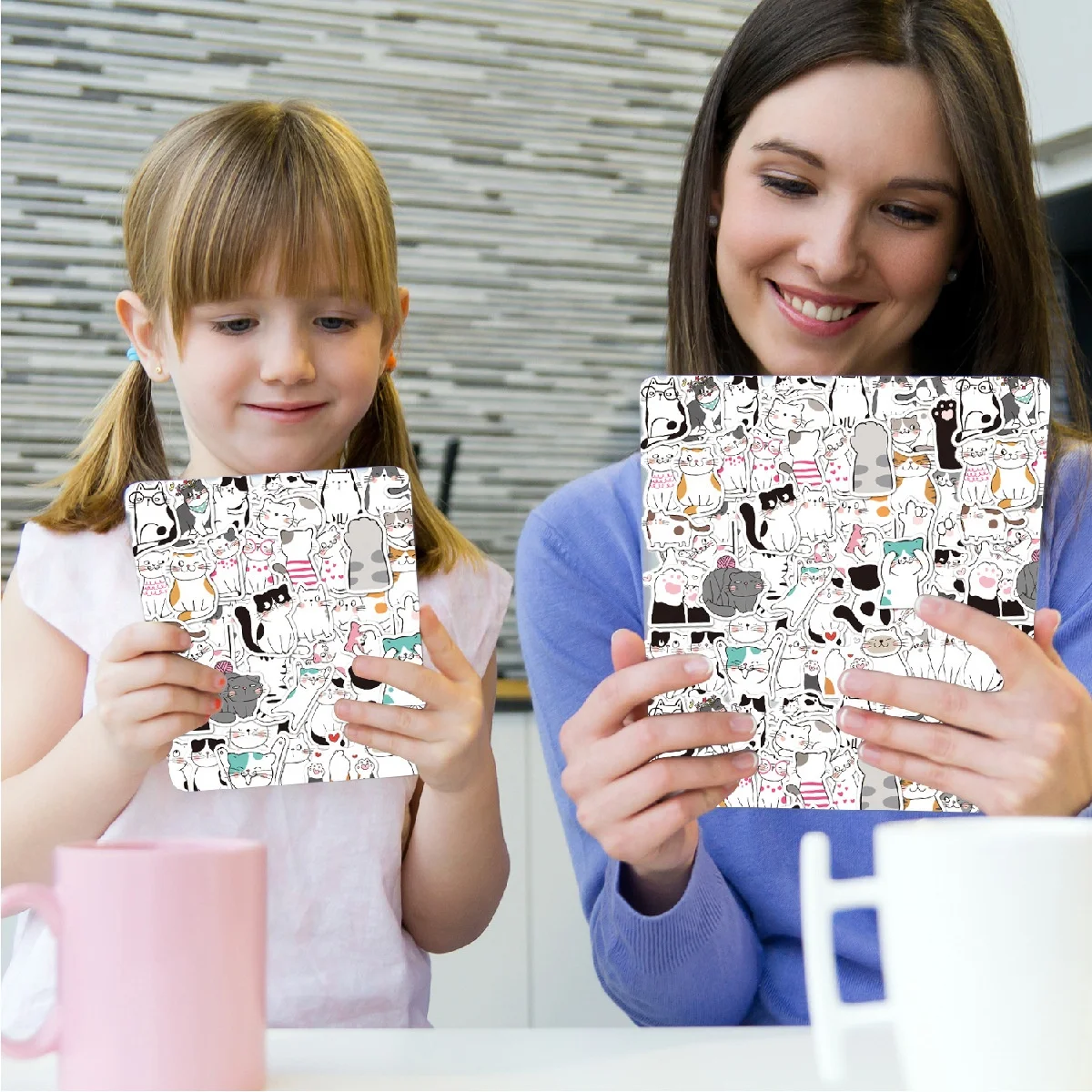 Manufacturers Designs Direct Shipping Lovely cat  50 Pcs Vinyl Waterproof Self Adhesive Stickers