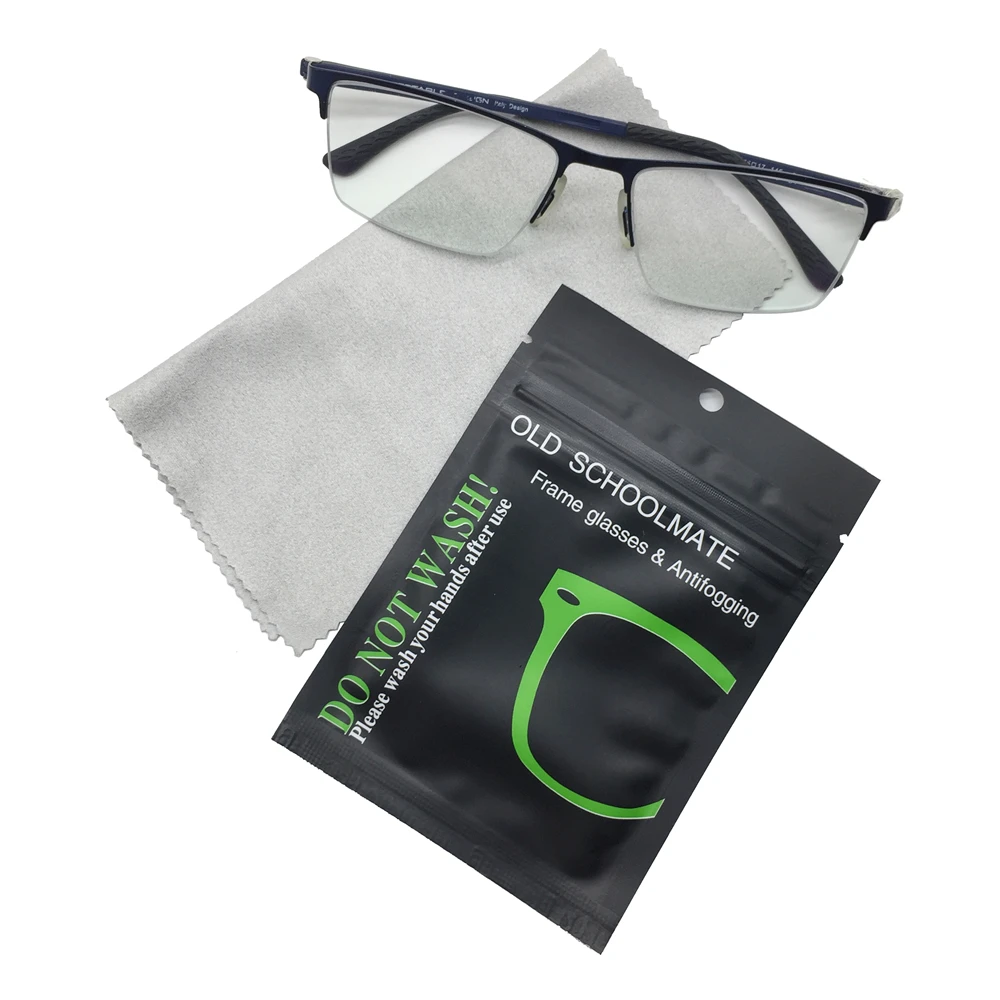 Custom Logo Anti-fog Spray Eyeglasses Cloth Microfiber Lens Cleaning Cloth For Glasses