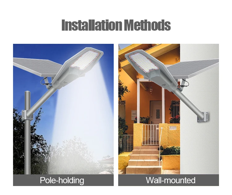 100W 200W 300W 400W Aluminum Outdoor Solar Street Lamp Road Waterproof Solar Powered Led Street Light