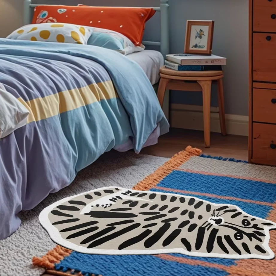 Kaili Wilton Hot Sell Naivete Naughty Design Woven Indoor Waterproof Area Rug for Kid Teen Children Living Bed Study Dining Room
