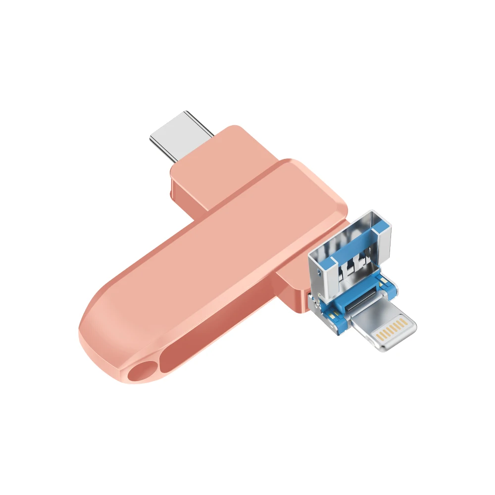 High Speed 3 In 1 Usb Flash Drive128GB For Smart Phones Computer Wide Compatible 3.0 Usb OTG Flash Drive 256GB 512GB Usb Stick