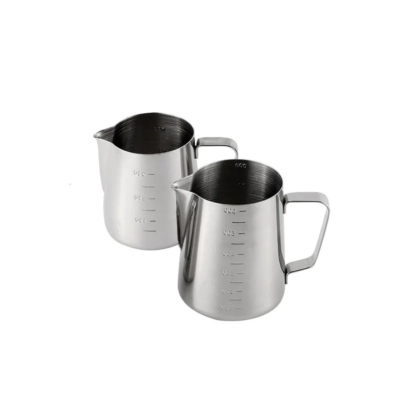 Barista Tools Espresso Coffee Latte Art 304 Stainless Steel Milk Pitcher 350ml Milk Jug Cup With Measurements