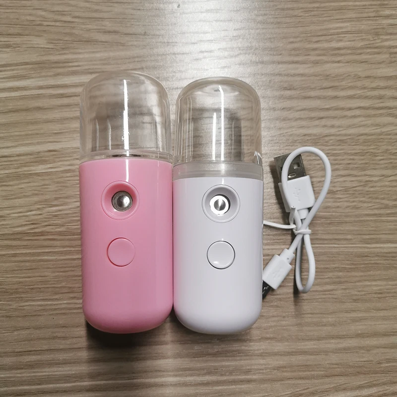 Мини Portatil Botella Electrico Gatillo Aspersores зарядка белый нано-ионный USB 5V увлажняющий рабочий нано-распылитель тумана 1 час