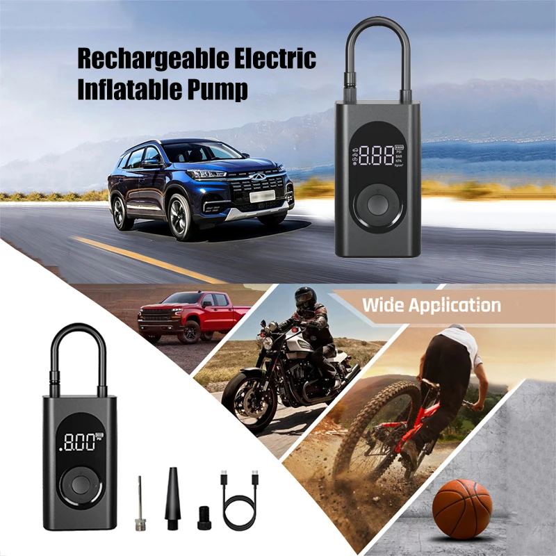 Original Factory Car inflator AP04 model 2*2000Mah 150PSI Type-C charging portable electric air pump for car motorcycle tires