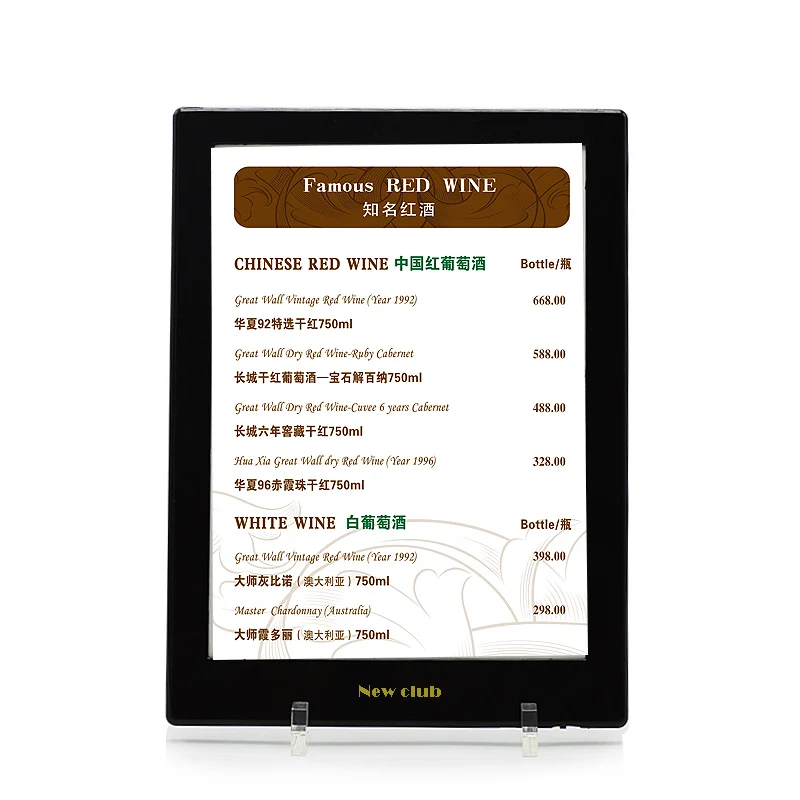 Подсветка для ресторана настольная панель меню с подсветкой пластиковая светодиодная подставка Электронная папка и