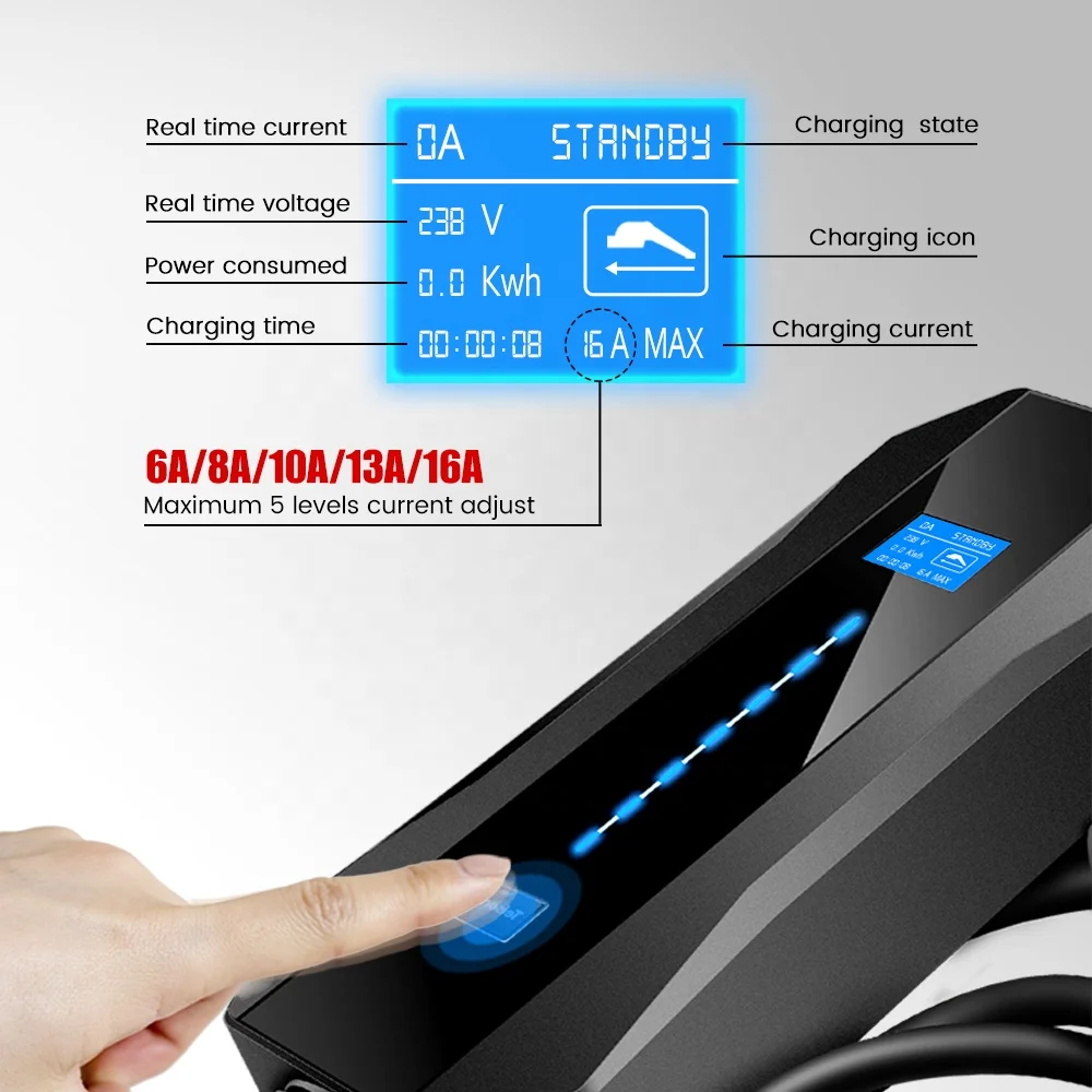  Стандартное портативное зарядное устройство SAE J1772 типа 1 для