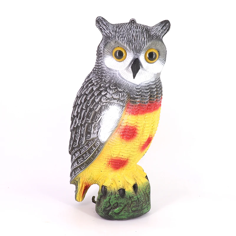 Hunting Accessories Hand Painted Garden Protector Realistic Owl Whole Body Plastic Curvy Owl Decoy