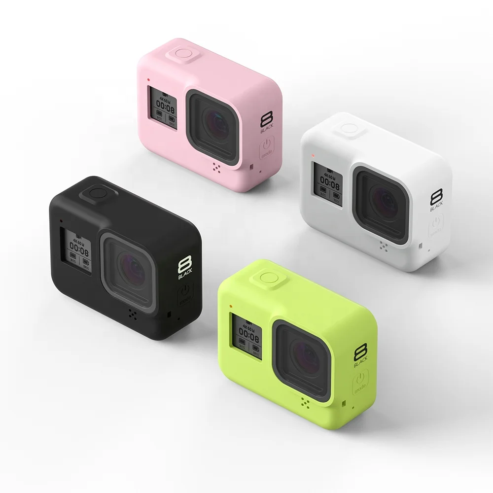 
 4 цвета противоударный защитный чехол силиконовый чехол для Go Pros Hero8 Черные Аксессуары  