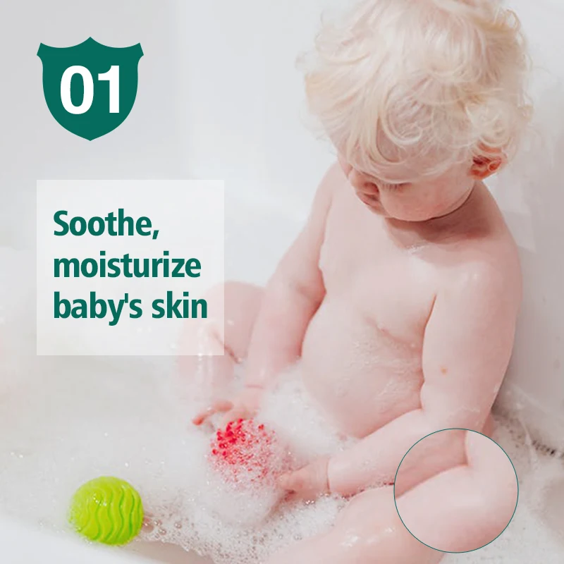 Natural Mild Tear Free Formula Organic Baby 2-In-1 Body Wash Shampoo Soothe Moisturize Skin Makes Hair Soft And Silky