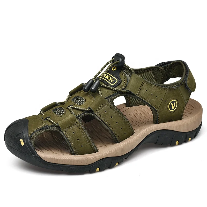 
Wholesale Genuine Leather Sandals Outdoor Shoes Sports Sandals for Men 