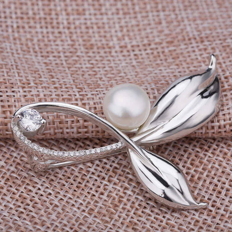 New luxury fashion fine jewelry silver custom animal zircon pearls butterfly pins brooches for women