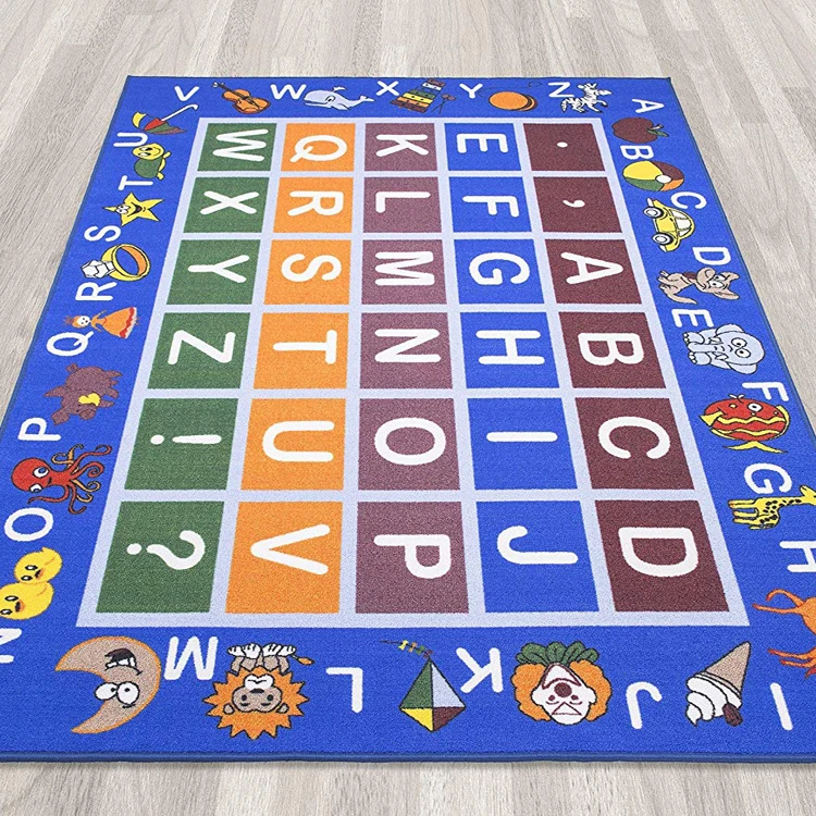 2024 OEM Machine Washable Puzzle Design Children Floor Carpet for  Kids