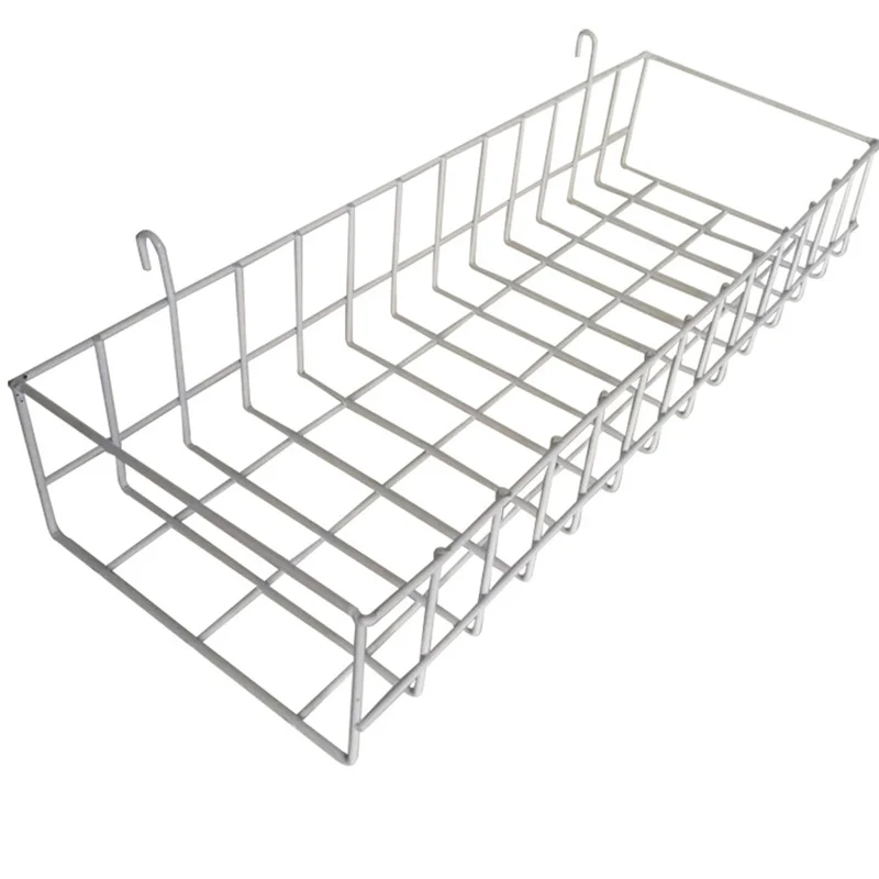 Wholesale Customized Wire Mesh Storage Basket Organizer Hanging Basket Display Holder For Grid Wall Panel