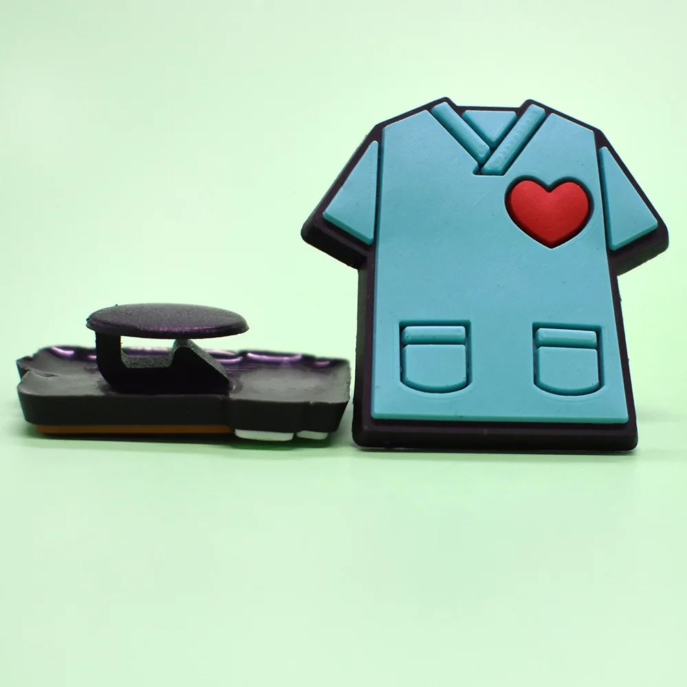 Hospital Pvc Rubber Medical Care Series Rubber Nurse Care Shoe Decorations Soft Shoe Charms Wholesale for Clog Shoe Decorations