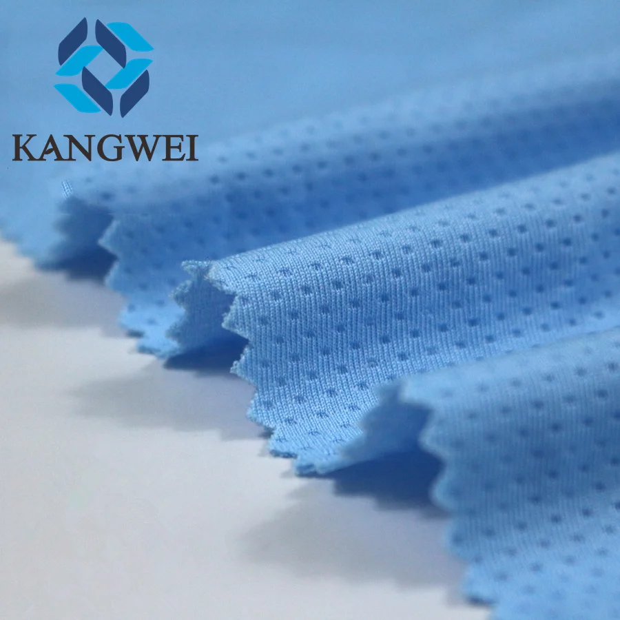 Clothes Fabric Polyester Spandex Football Basketball Jersey Tela Summer Fabric Blue 150gsm