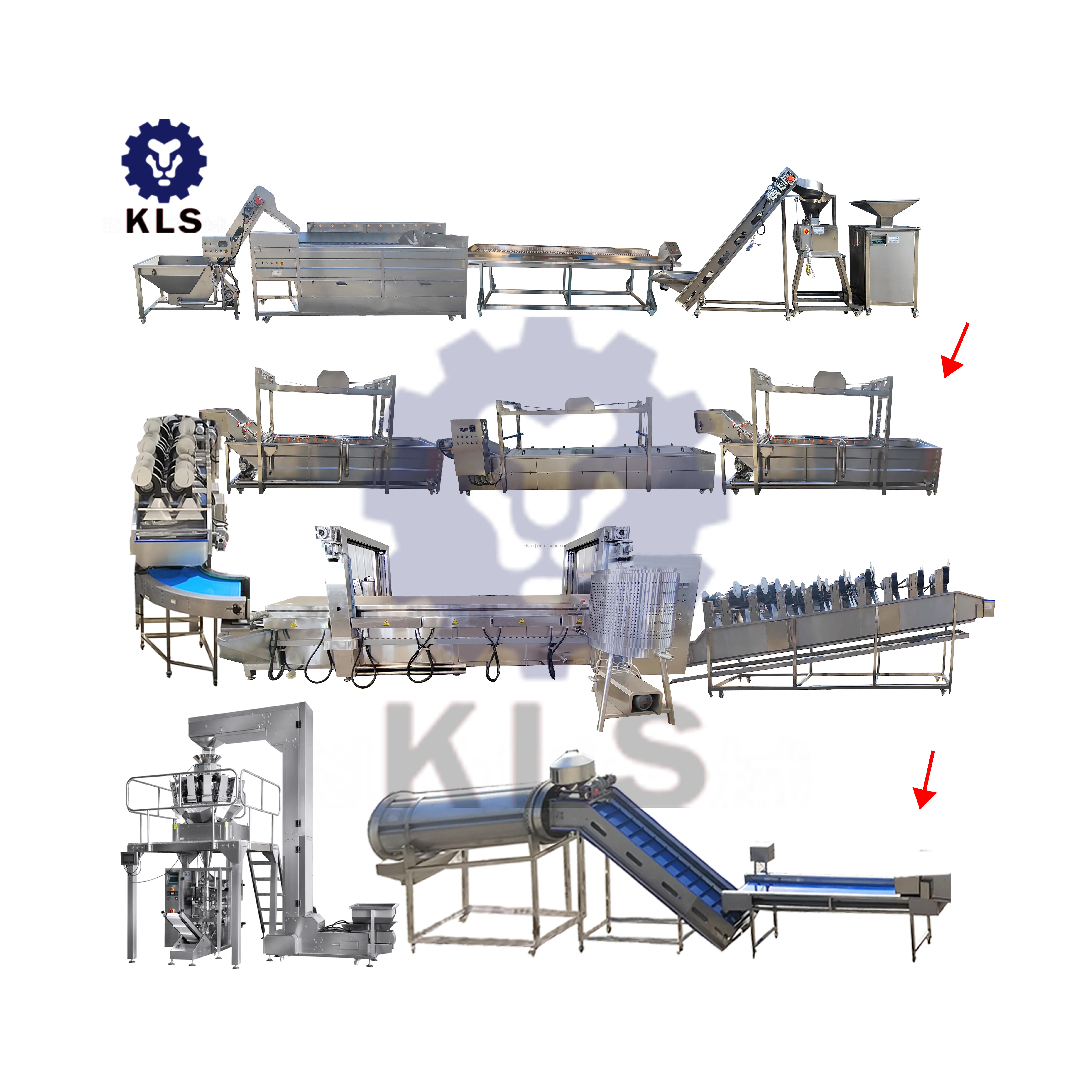 Линия по производству картофельных чипсов KLS полностью автоматическая линия 400 кг/ч