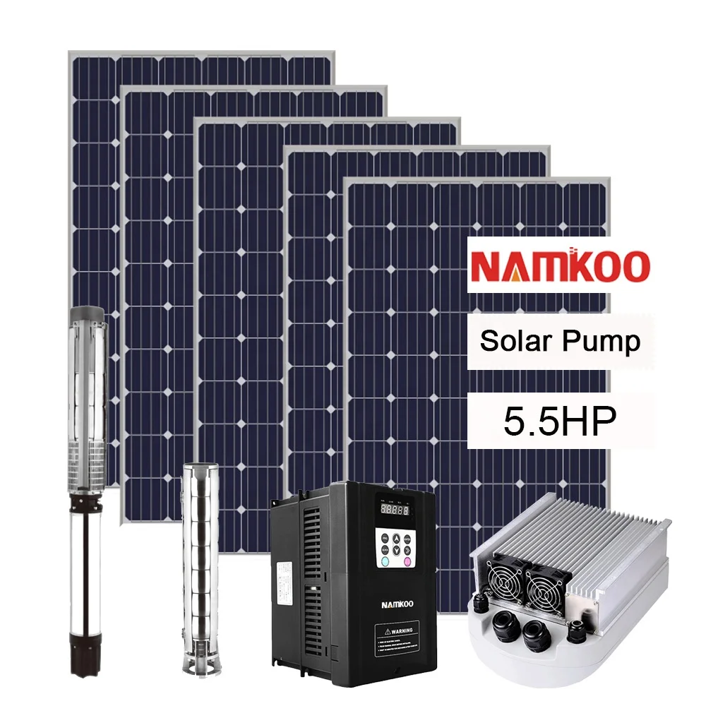 Popular Quality Solar Water Heating Pump for Home 5.5hp/4kw AC Solar Plate High Pressure Multistage Pump CE TUV IEC ROHS 4kw