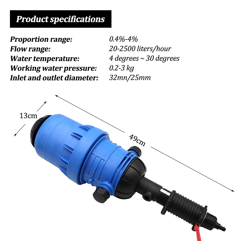 Agriculture Irrigation Water Powered Proportional Fertilizer Dosing Pump Doser