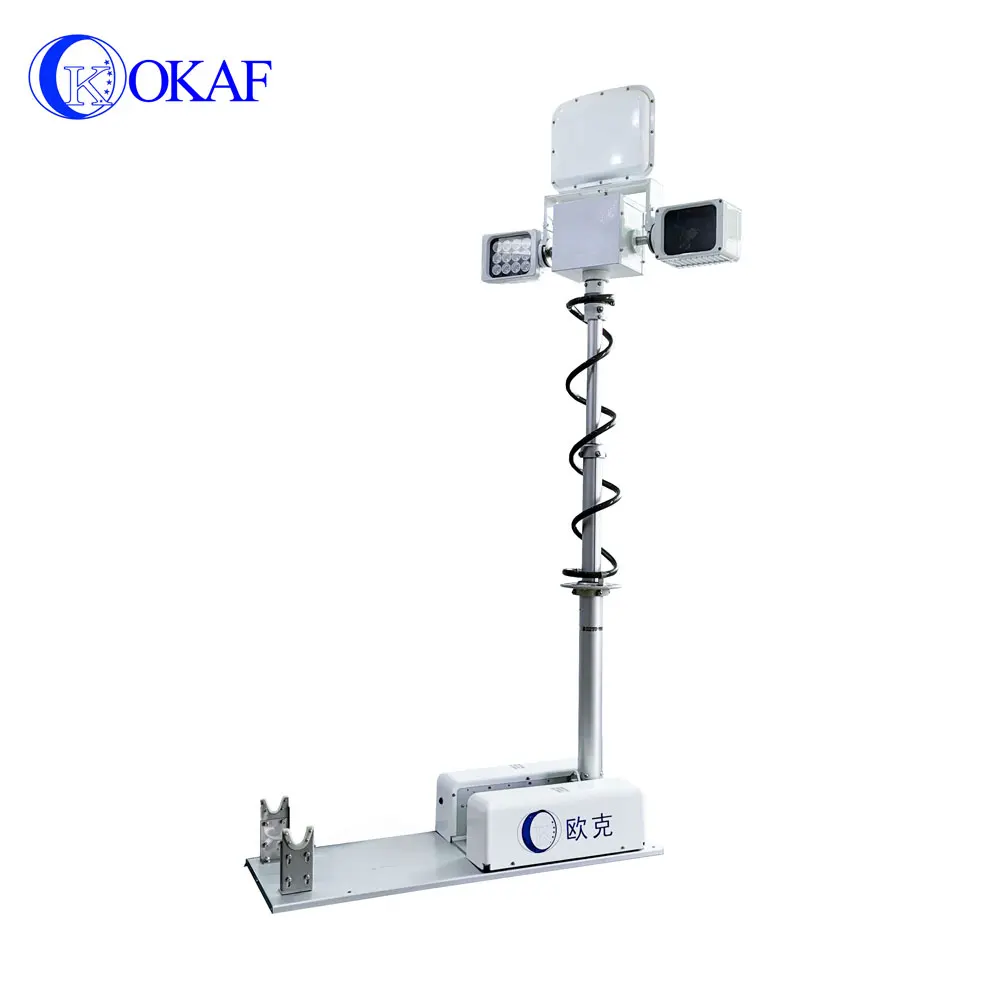 120W 240W 600W 800W Vehicle Mounted Telescopic Mast 1.8M 2.5M 3.5M Car Roof flood light tower