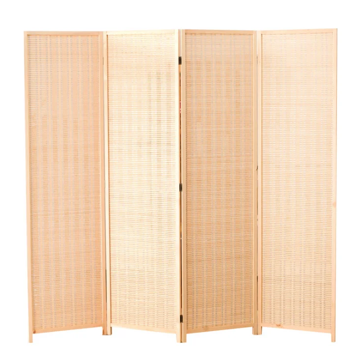 2022 hot selling wood crafts Home Hotel restaurant screen & room dividers partition movable bamboo screen  for home decor