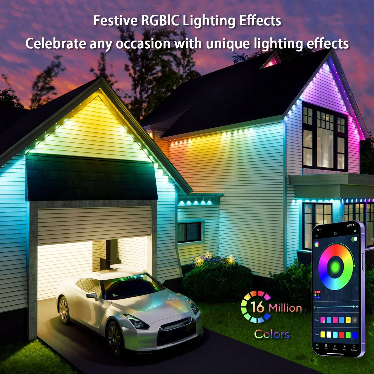 Перманентный Рождественский Трековый светильник 30 мм RGB LED IP67 уличный водонепроницаемый пиксельный светодиодный точечный источник света eave Rgbw свет