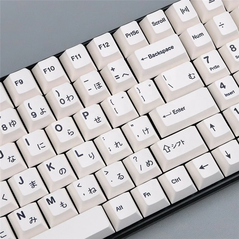 Personalized Tai Chi White PBT Keycap 139 Keys DYE-SUB Cherry Profile Keycaps For Cherry MX 61/68/87/108 Mechanical Keyboard