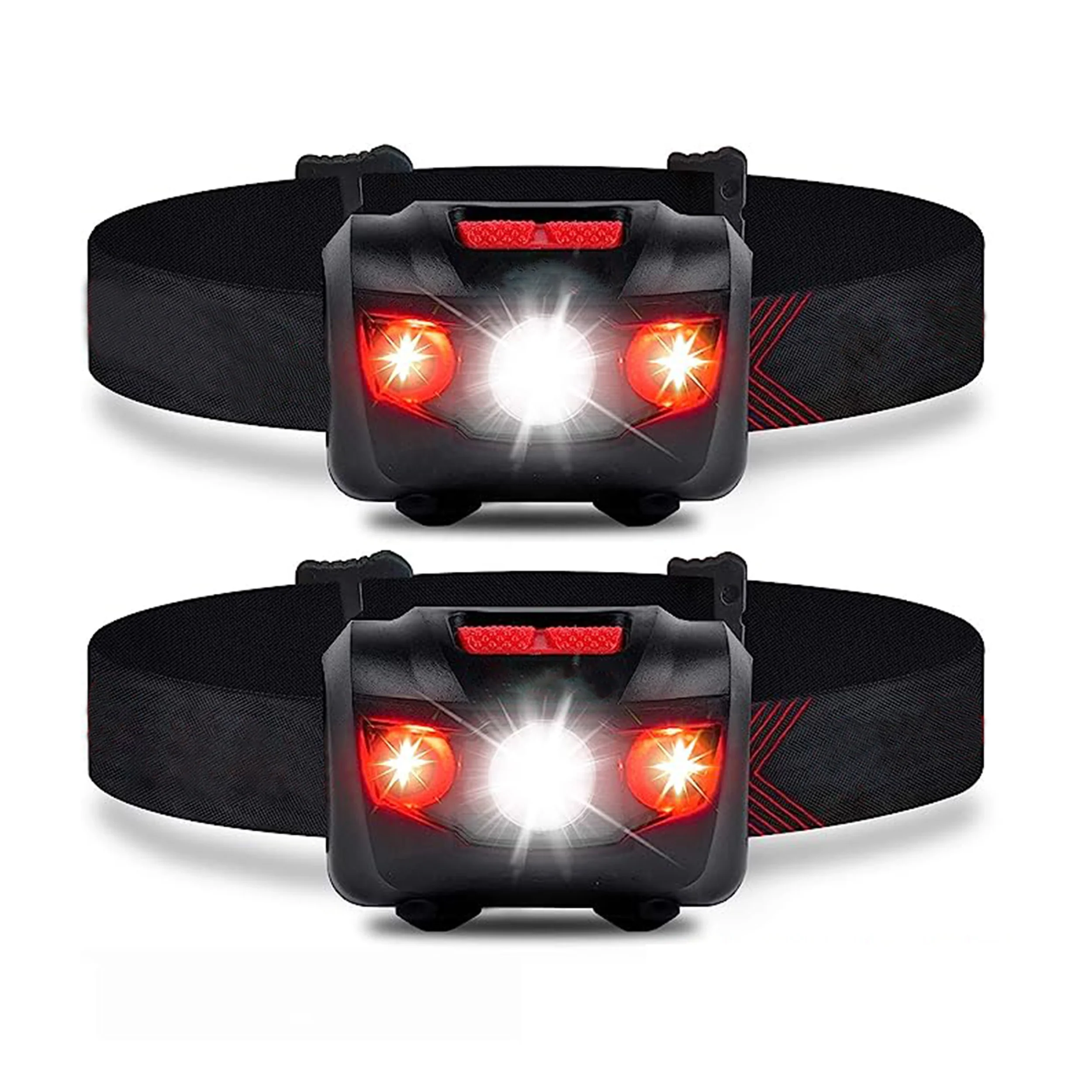 TAIKOO Lighting  LED Rechargeable Headlamp High Lumen Bright Head Lamp 6 Modes White Red Light Waterproof Forehead Flashlight