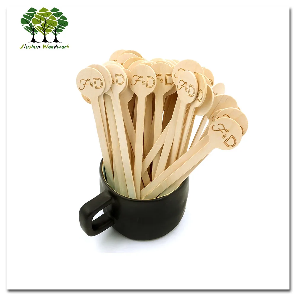 New design disposable wood coffee tea drink stirrer stick