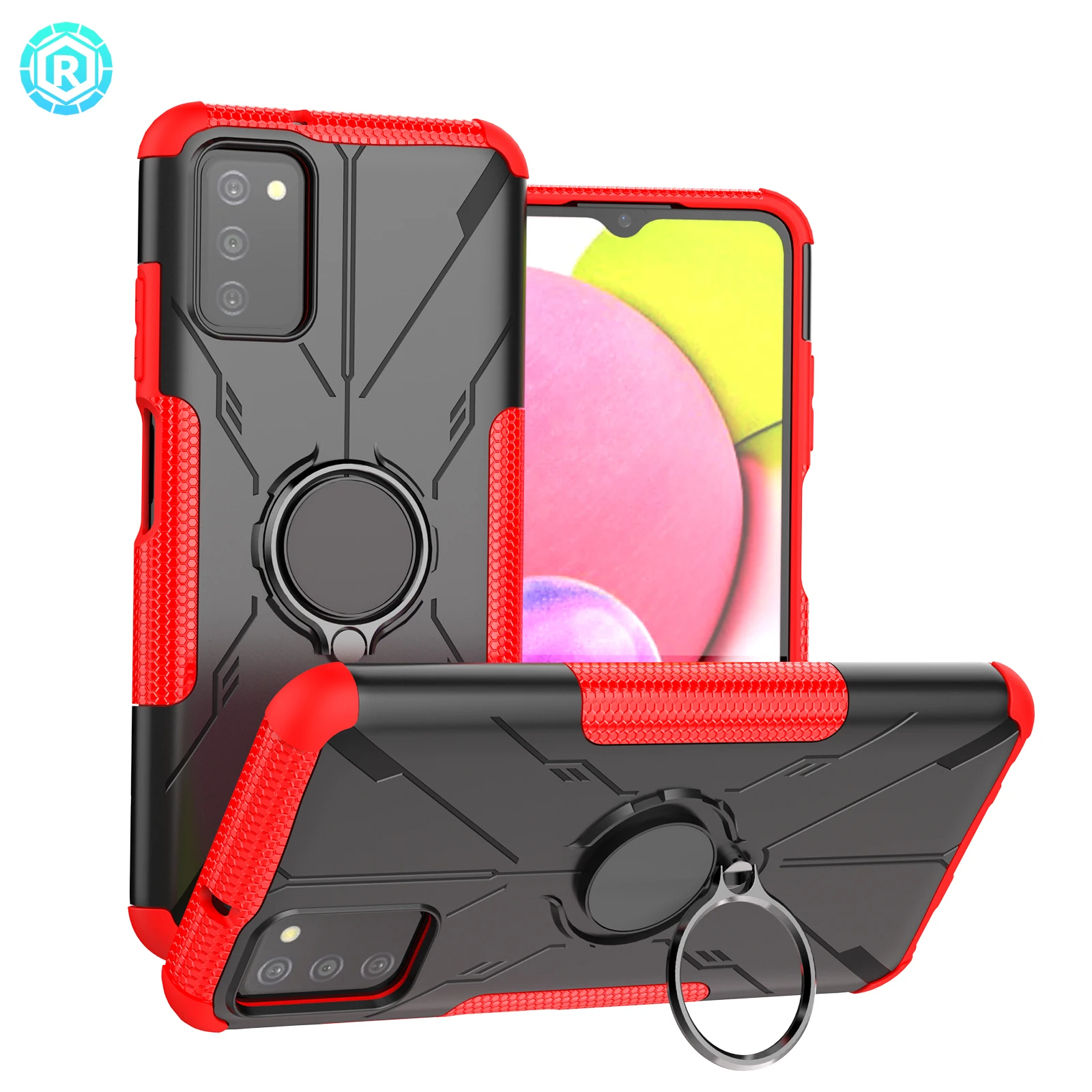 Чехол для Samsung A03s, ударопрочный чехол из ТПУ с кольцом-держателем для телефона, аксессуары для мобильного телефона, чехол для Samsung A03s Euro