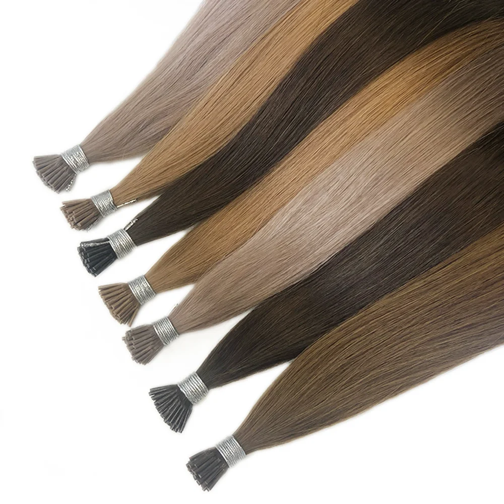 I Tip Hair Remy Предварительно скрепленные кератиновые волосы wair оптовая цена двойная вытянутая выровненная кутикула человеческие