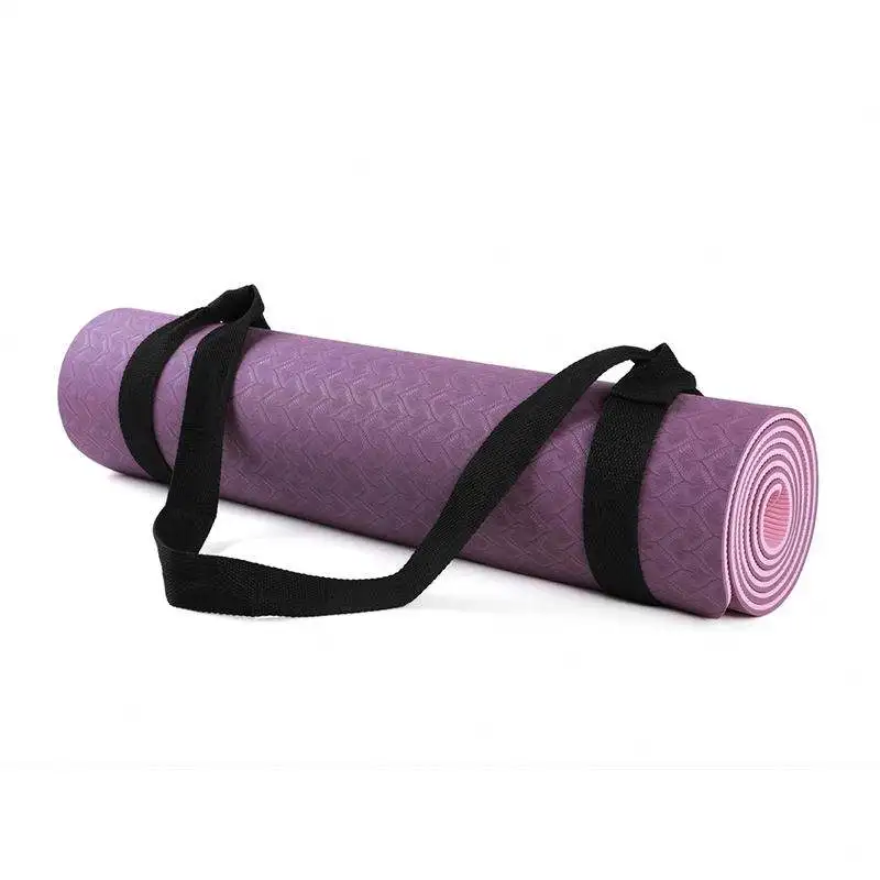 Custom Print Logo Oem Customised Eco Friendly Tpe Cork Yoga Mat ,Double colour Yoga matte