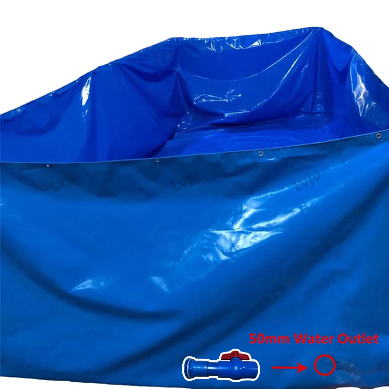 Custom 610gsm Pvc Tarpaulin Fish Farming Pond Water Tank Kolam Terpal Bulat