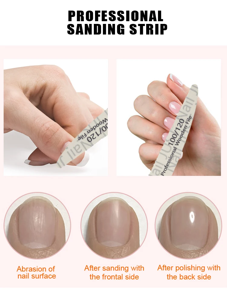 Trending Disposable Wood Nail File Knife Shape Custom Logo Zebra Nail File